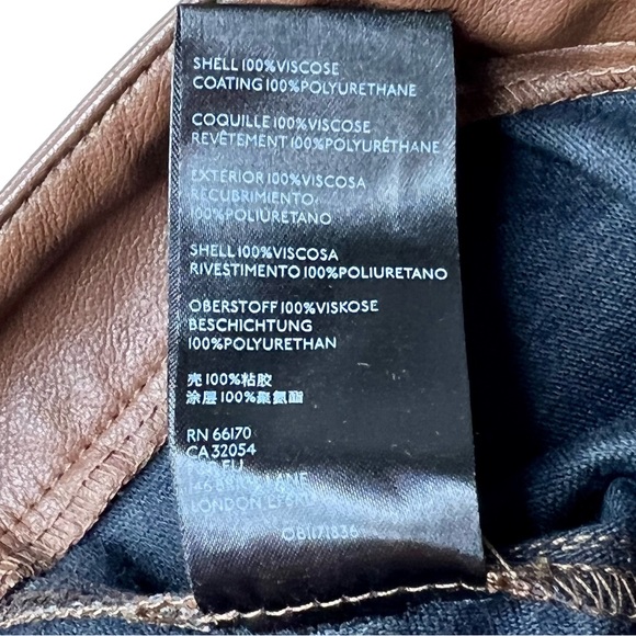 ❌SOLD❌ Free People | Sasha Vegan Kick Flare Pants; Faux Leather; Brown, Sz 6 - Picture 8 of 15